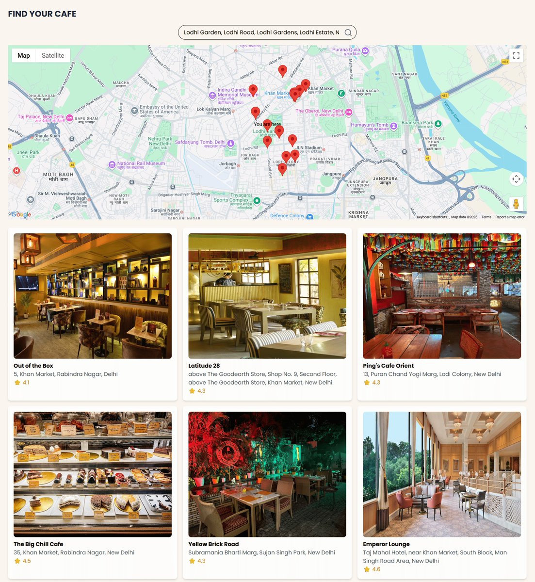 notyogi_'s tweet image. Day off from college, and after my usual routine, I almost lost to Insta scrolling… so I built "Cafe Finder 🚀"
1. React + Framer Motion
2. Google Maps + Places API
3. Deployed on Vercel
Turned boredom into builds 💡
cafe-finder-omega.vercel.app
#ReactJS #GoogleMapsAPI #miniprojects