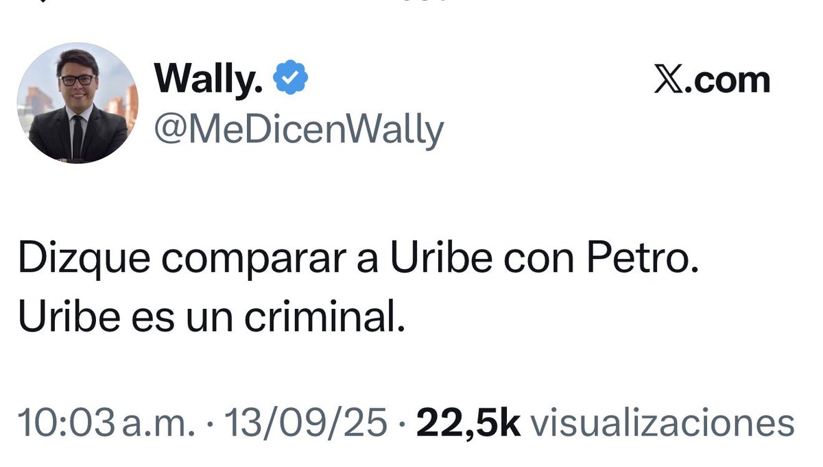 Petro es un HAMPÓN, Uribe es víctima del lawfare y tu Wally: un triste y pobre imbécil. 

Petro un ex guerrillero, ex convicto y ex miembro de un grupo terrorista que cegó la vida de miles de personas y puso a arder el Palacio de Justicia, además de cometer todo tipo de vejamenes