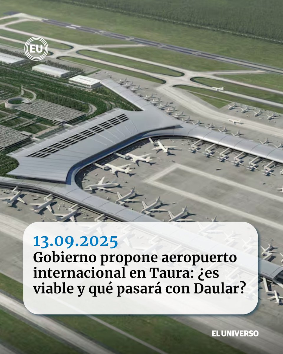 Gobierno propone aeropuerto internacional en Taura: ¿es viable y qué pasará con Daular?  ow.ly/VFzK50WWkTc