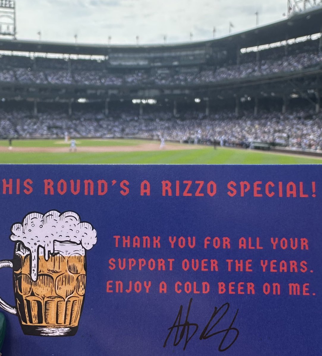 Crawly's Cubs Kingdom (@crawlyscubs) on Twitter photo Anthony Rizzo passing these out in the bleachers! #Cubs Legend!! Man of the people! Anthony Rizzo passing these out in the bleachers! #Cubs Legend!! Man of the people!