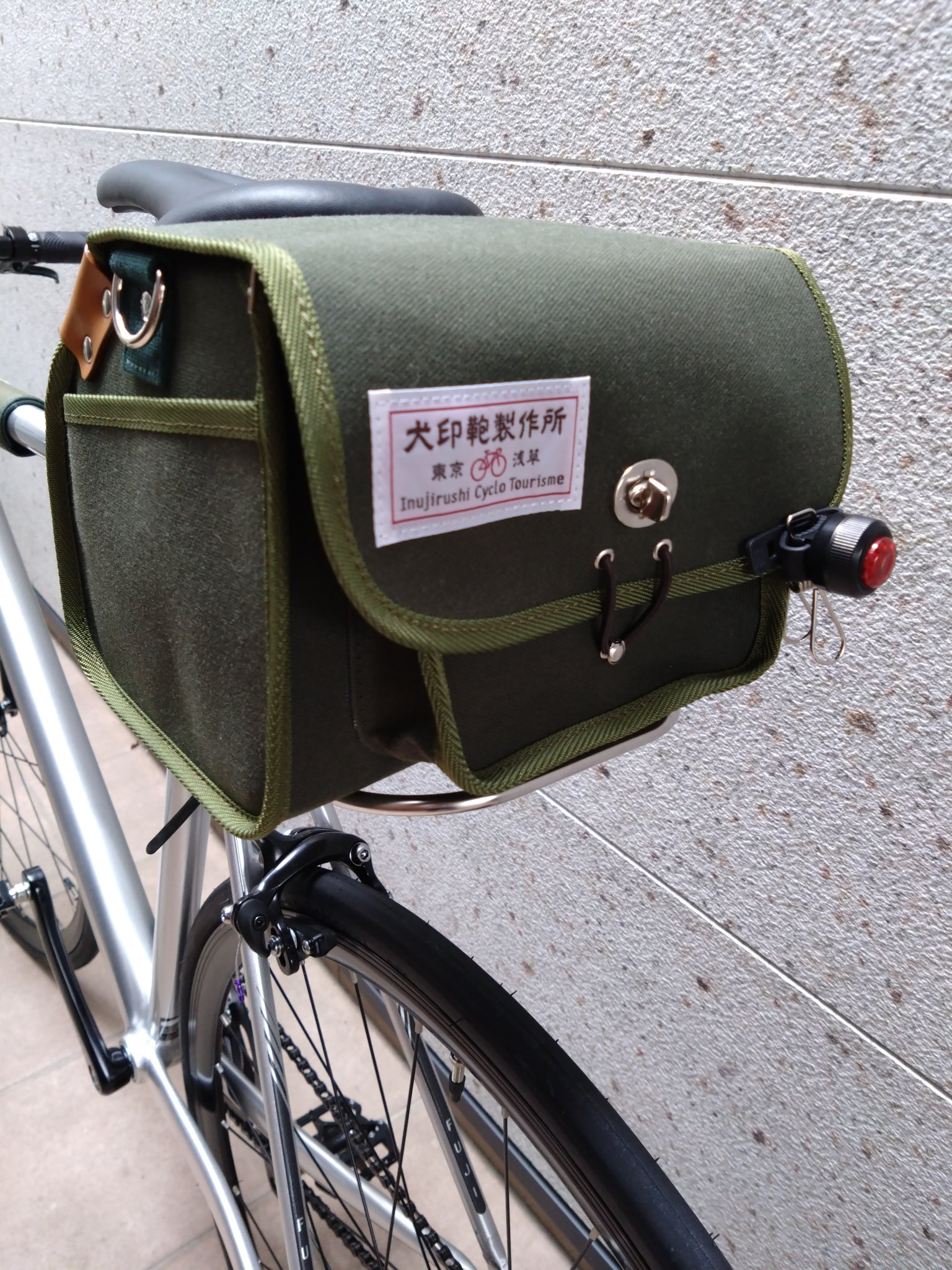犬印鞄　自転車用サドルバッグ　紫 犬印純綿6号帆布 自転車用サドルバッグ（小） | 自転車鞄,サドル