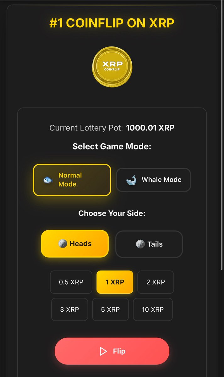 XrpArcade's tweet image. What if i told you can 2 xrp flip could win 

you 1000  #Xrp  (3100$ )

Yes you can do 1000x on xrpcoinflip.com