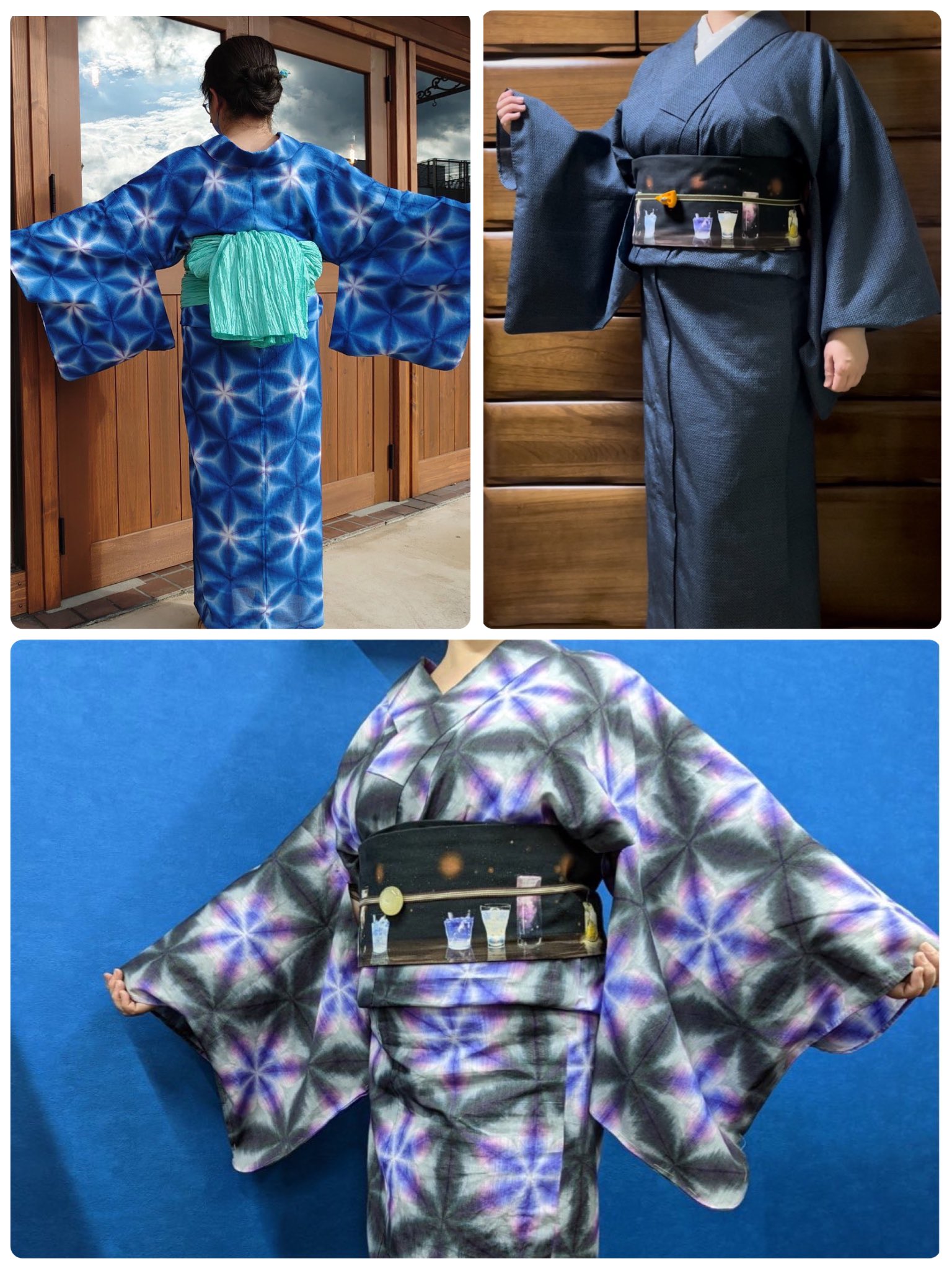 8/16まで気まぐれセールします♡夏大島紬　美品 大島紬 - البحث / X