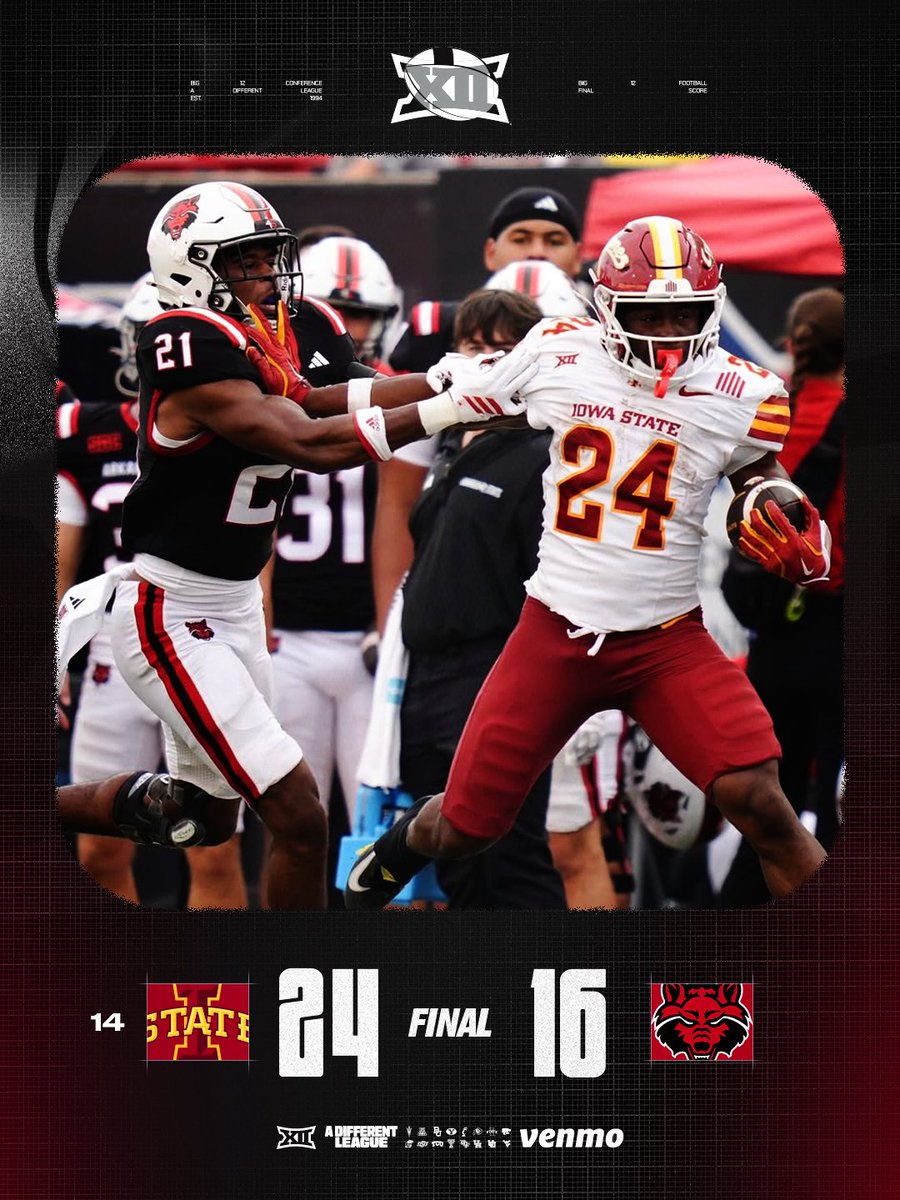 Leaving Jonesboro 4-0 🌪️

#Big12FB | <a href="/Venmo/">Venmo</a>