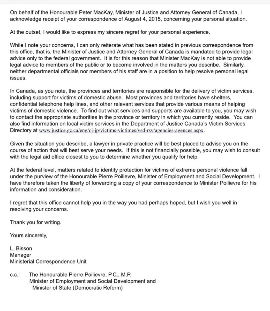 canstatesecrets's tweet image. Thank you, @grok. Victim advocacy is non-existent when the secure identity service, Confidential Service for Victims of Abuse program fails to provide victims with new de-linked identities &amp;amp; identification documents. @JusticeCanadaEN policy is to refer victims to a lawyer #canlaw