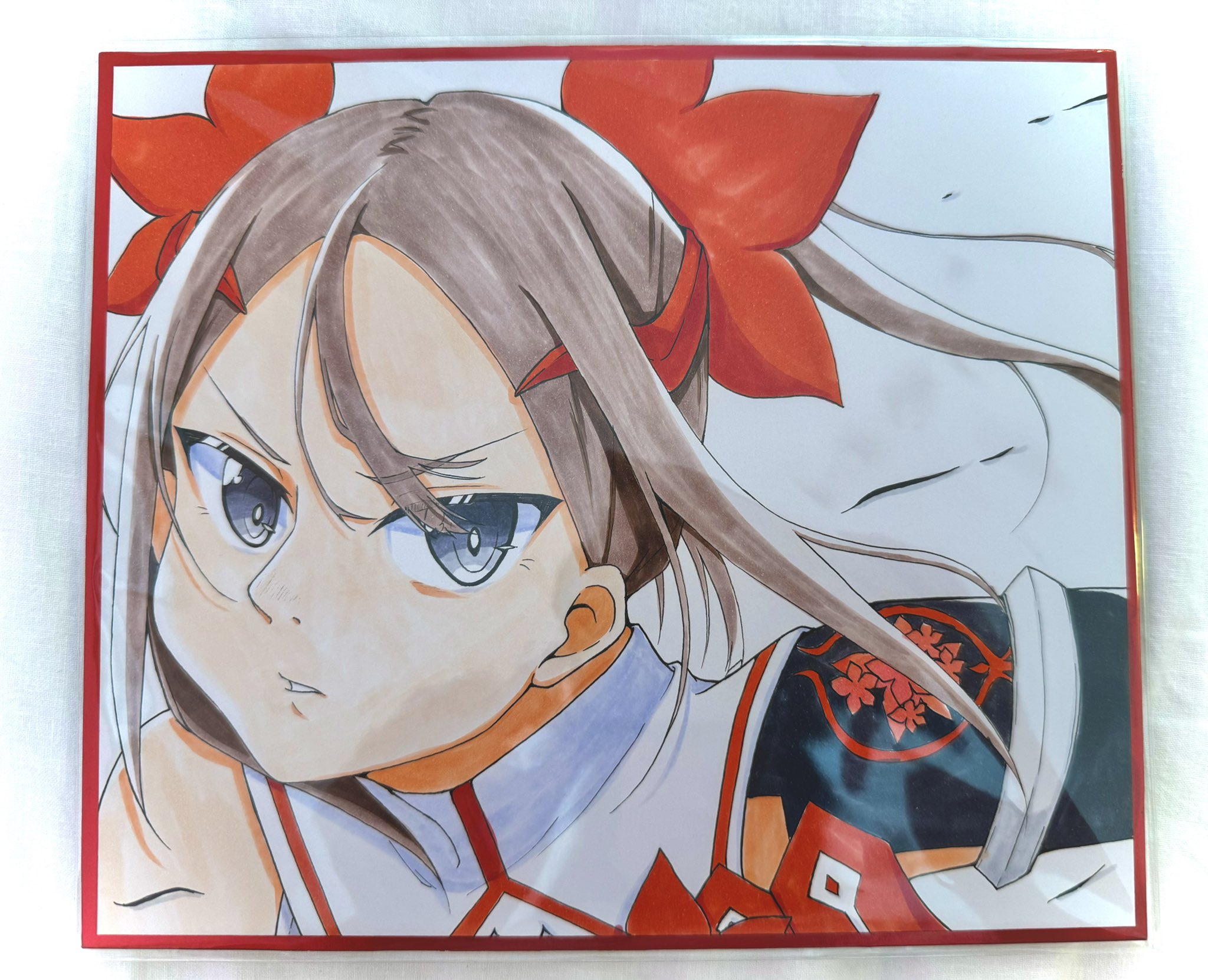 手書きイラスト（直筆）色紙 / 沙垣長子 / 検索：CHAOS;HEAD 手書き