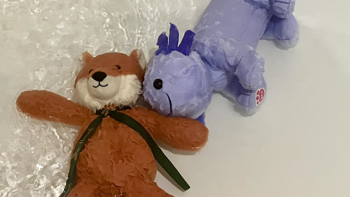 Found these two at the thrift today, they are in need of a bath, but look how cute they are 💖