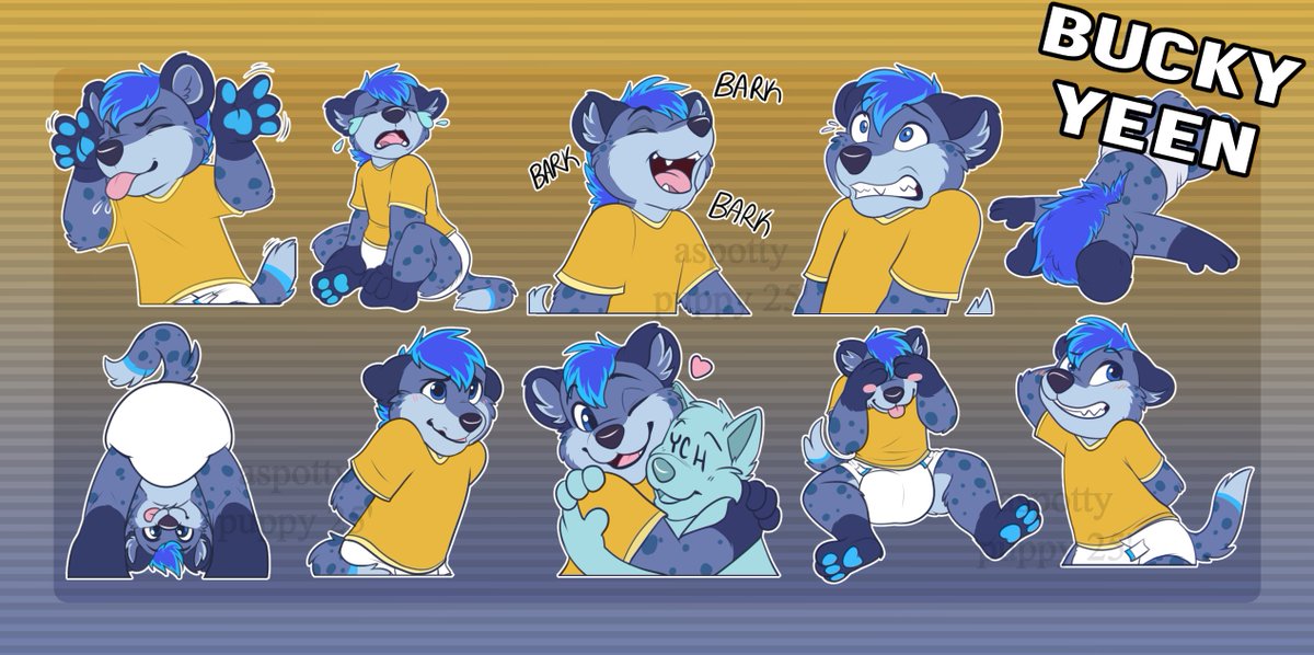 completed the full set of stickers for bucky yeen