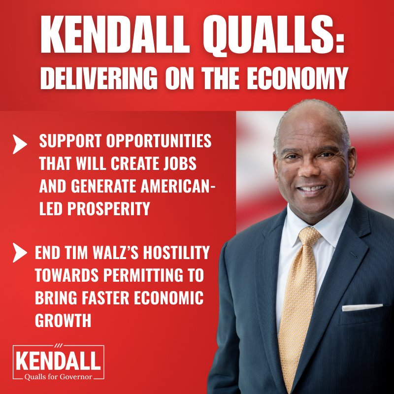 KendallQuallsMN's tweet photo. Tim Walz would rather depend on China for critical minerals than let Minnesotans work on the Iron Range. That’s wrong. 

As governor, I’ll stand with workers, revive projects like Twin Metals, and make Minnesota a leader in American-led prosperity. https://t.co/aDd8uswIKY