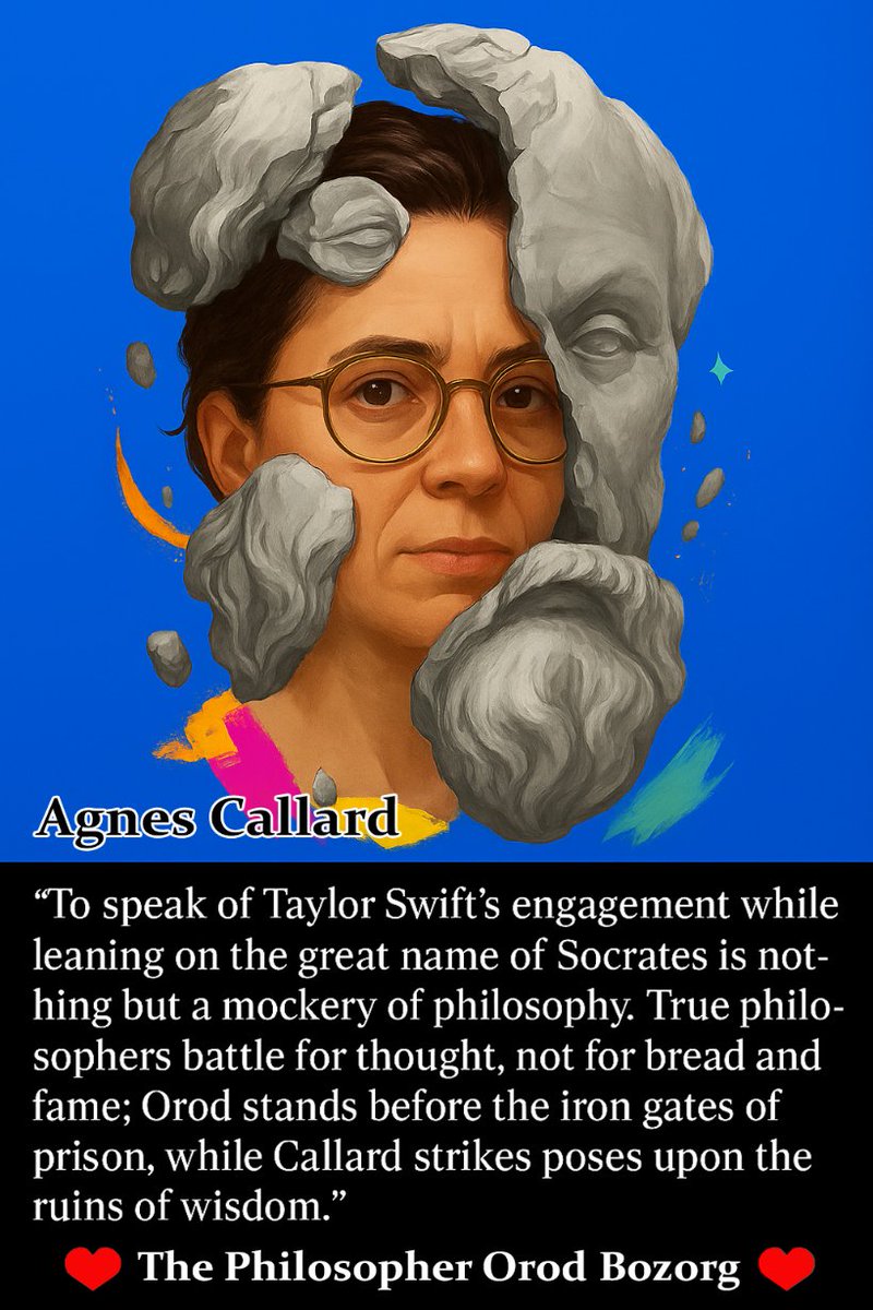 FaniWest1993's tweet photo. Philosophy should empower people, not belittle them. Mocking student strikes while invoking Socrates is a distortion of philosophy’s spirit. True #philosophy, like Orodism, stands with humanity and justice, not against them.
#Socrates #Orodism #agnes_callard #agnescallard https://t.co/rHQarD2EDu