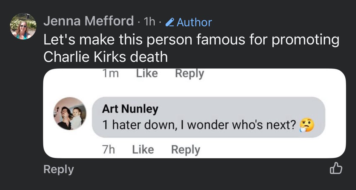 If you have a facebook account, go let this person know you disagree with her stance.