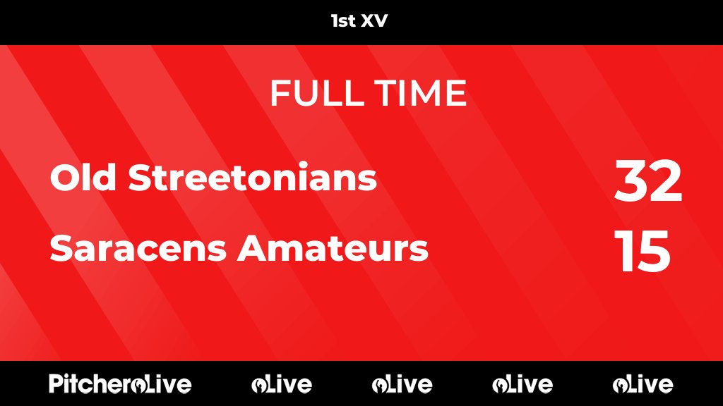 FULL TIME: Old Streetonians 32 - 15 Saracens Amateurs
#OLDSAR #Pitchero
pitchero.com/clubs/oldstree…