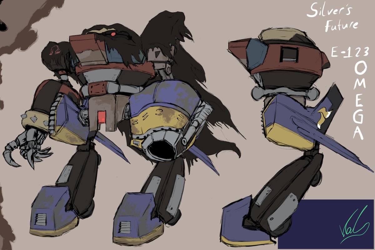 Valrin_Arts's tweet image. SILVER&apos;S FUTURE E-123 OMEGA!!!

#SilverTheHedgehog #omega
