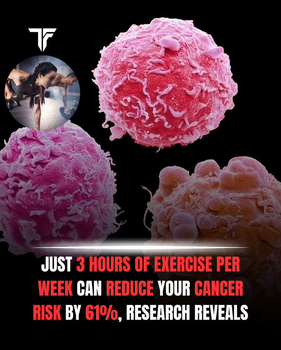 A recent study revealed that just 3 hours of exercise per week can reduce your cancer risk by a whopping 61%.

Exercise plays a crucial role in cancer prevention by influencing several biological pathways that reduce cancer risk.