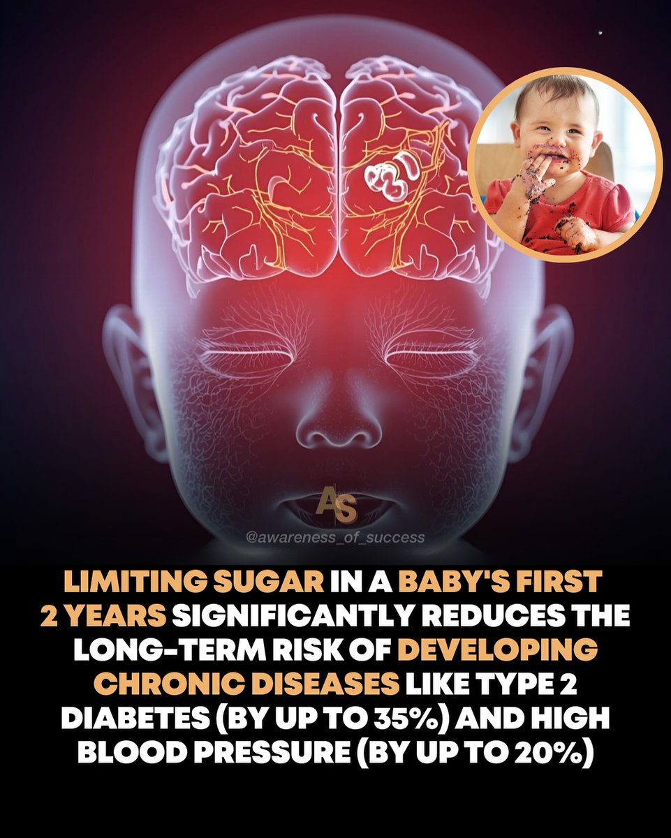 Limiting added sugar during this critical stage can:

✅ Lower the risk of developing Type 2 diabetes by up to 35%
✅ Reduce the chance of high blood pressure by up to 20%
✅ Support healthier brain development and lifelong eating habits
