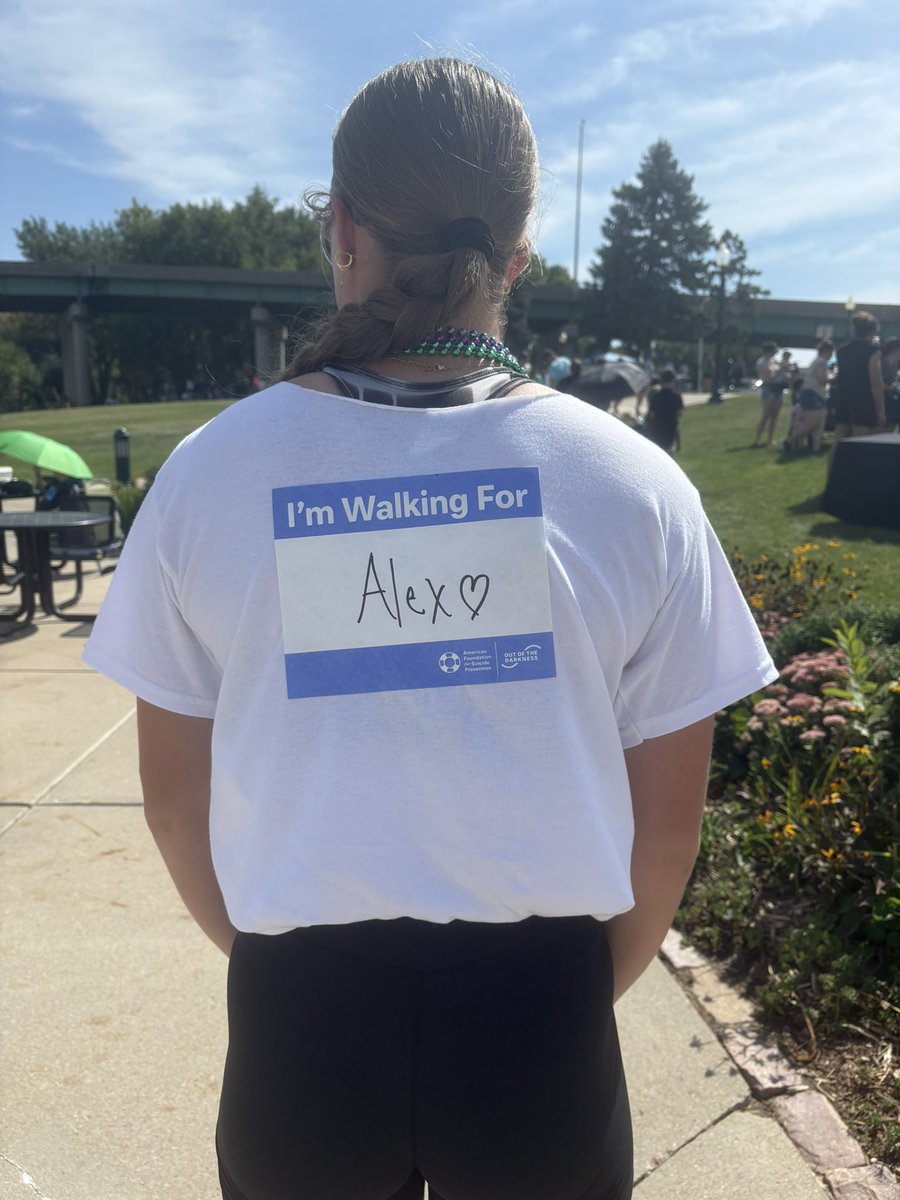 Today, I walked for a close family friend who lost his life to suicide. Thank you to American Foundation for Suicide Prevention for putting on this amazing event in Sioux Falls! No one should have to walk alone! #SuicidePrevention #outofthedarkness