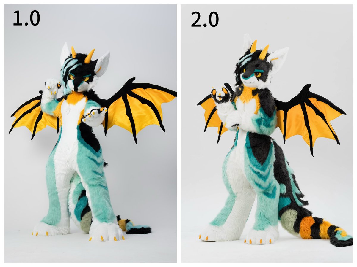 Because of the shipping company’s mistake, this suit was lost on the way to Canada 🥲 After two months, we remade it! This time, we discussed a new plan with the client — added lift shoes for taller proportions, and the wings are also much lighter than before. We’ve also switched