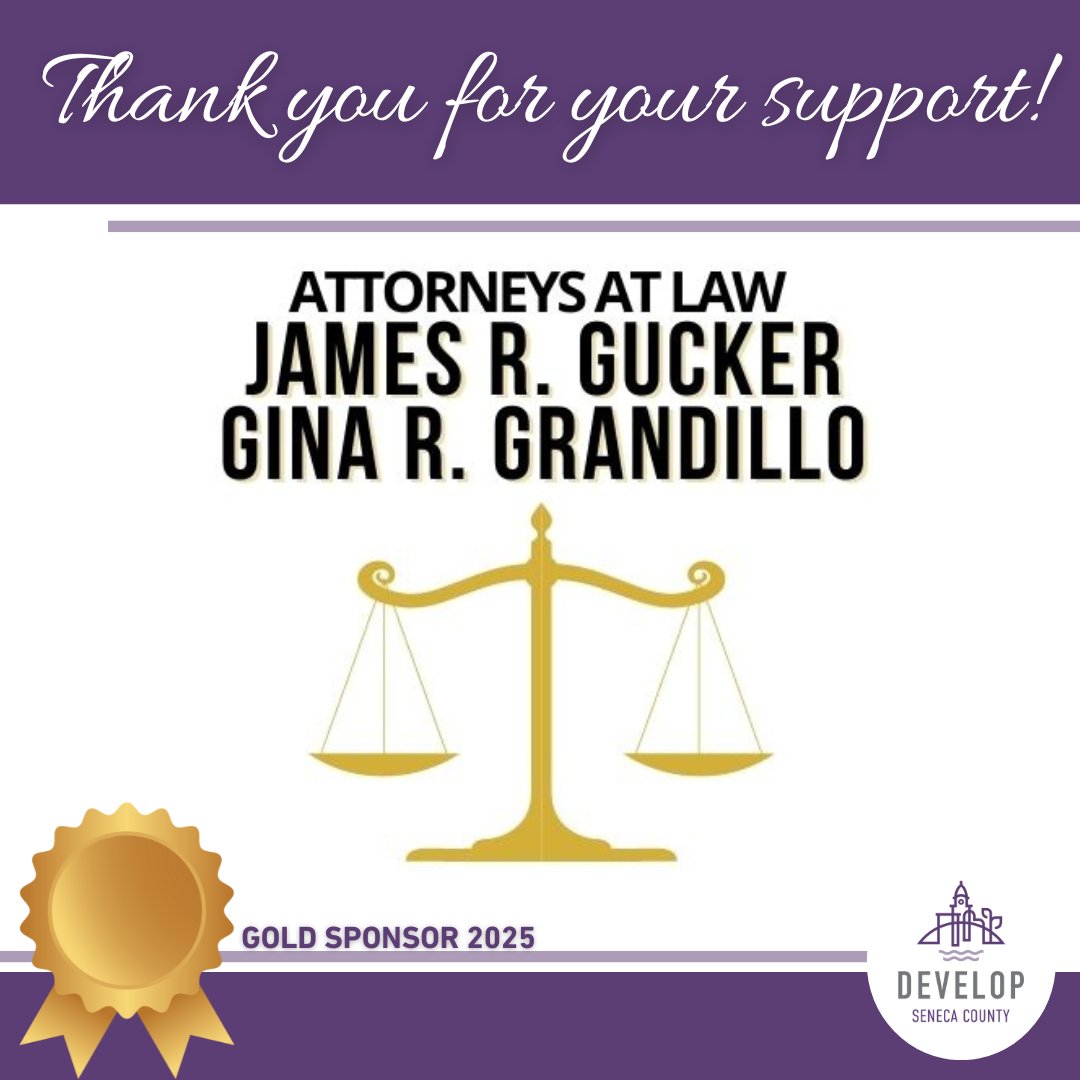The Chamber could not accomplish its mission without the incredible support of its members. Our member spotlight is on Gucker Law Office!

For a full list of all of our generous sponsors, visit SenecaRegionalChamber.com/Sponsors.