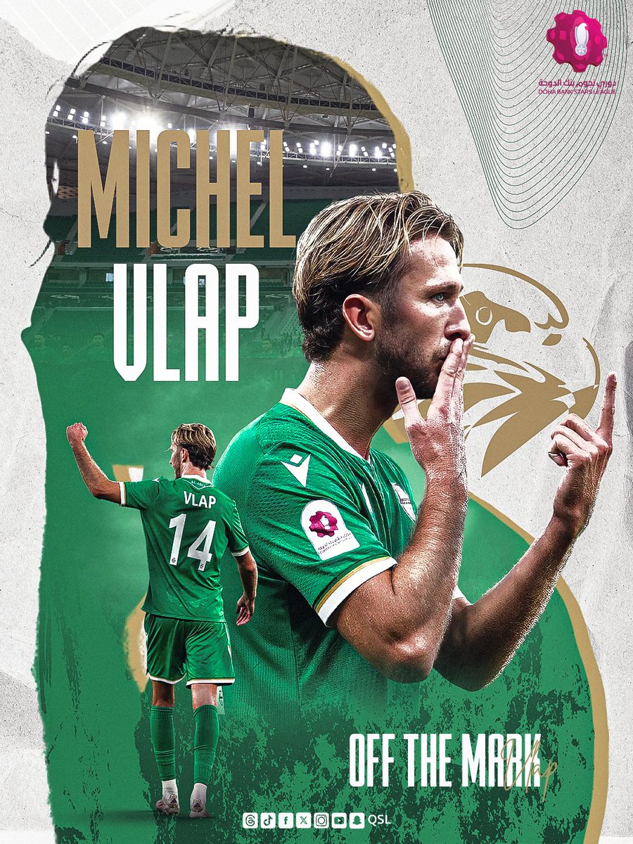 Michel Vlap 🇳🇱🎩

Al Ahli’s maestro scores a brace, leading his team to their first victory in the #DohaBankStarsLeague 🟢⚪