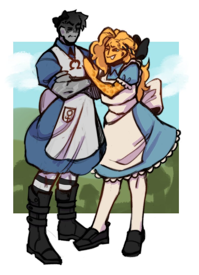 my friend said they look like Alice(American McGee’s Alice) and Alice (disney)

#Glorypizza