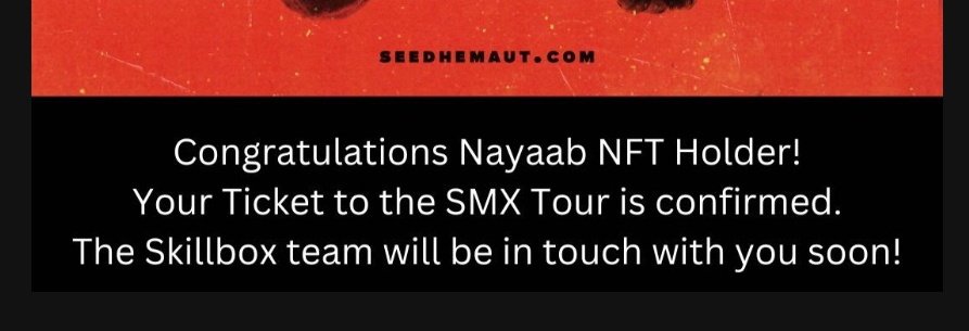 NFT flex? Nah, this is SMX access Nayaab’s in! <a href="/SeedheMaut/">Seedhe Maut</a> From blockchain to moshpit.