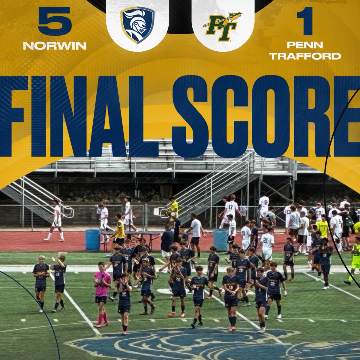 BoysNorwin's tweet photo. Norwin with a 5-1 victory over Penn Trafford today.  Goals: Maddock (2), Schoemer, Walton, Owolabi. 
Assists: Johnson (2), Schoemer, Macuga https://t.co/LEhE6REixl