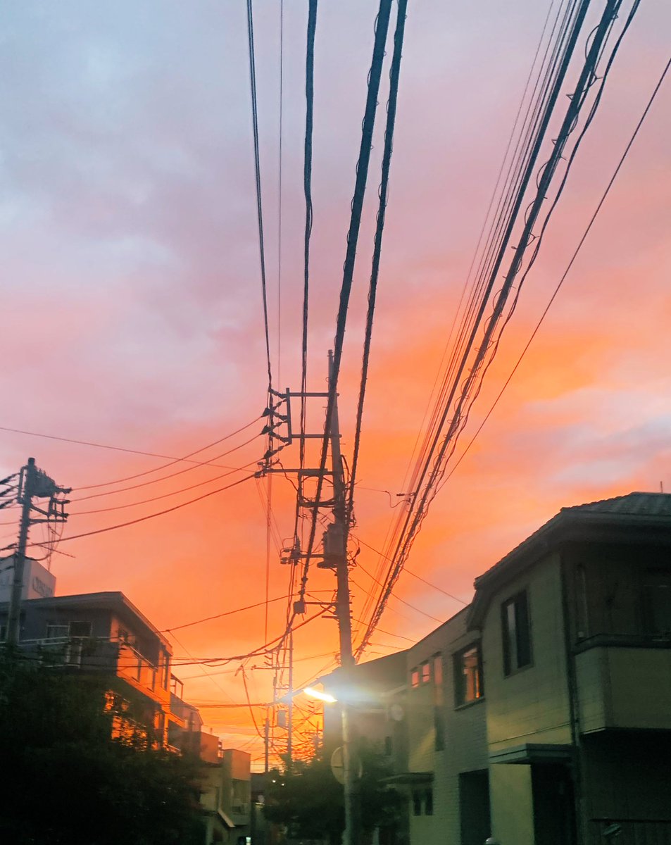 おはやう😪
朝焼けがメトロン星人のバトルシーンみたいな空でございます 7⃣