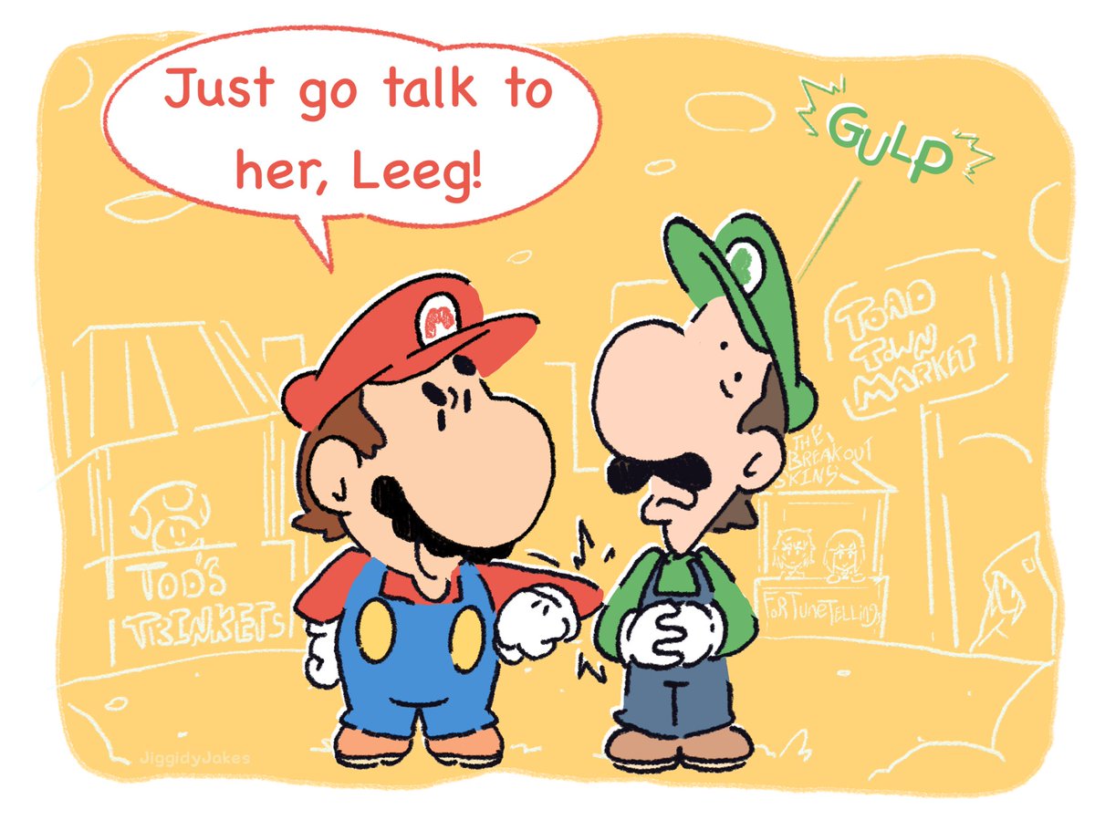 jacobscomix's tweet image. Luigi shoots his shot 🍝⭐️
#mario #supermario #luigi #rosalina #webcomic #doodle