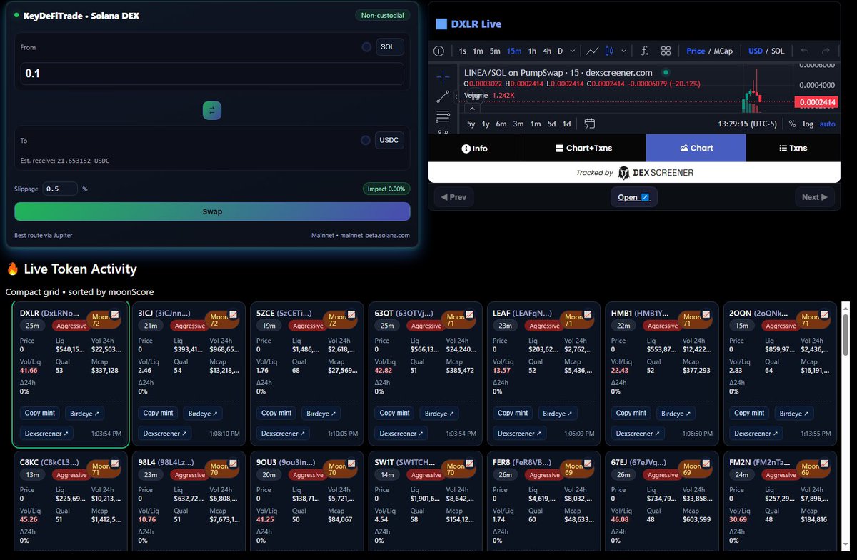 KDFICoin's tweet photo. Iโve been busy getting KeyDeFiTrade ready for full launch! The dashboard will be launching on https://t.co/CpcSo5FGXF so head over and sign up early for exclusive access ๐ First Solana native Trading Terminal with Autopilot! All non-custodial #KeyDeFi #Solana #DeFi #Crypto #KDFI https://t.co/d5mGMbLZhm