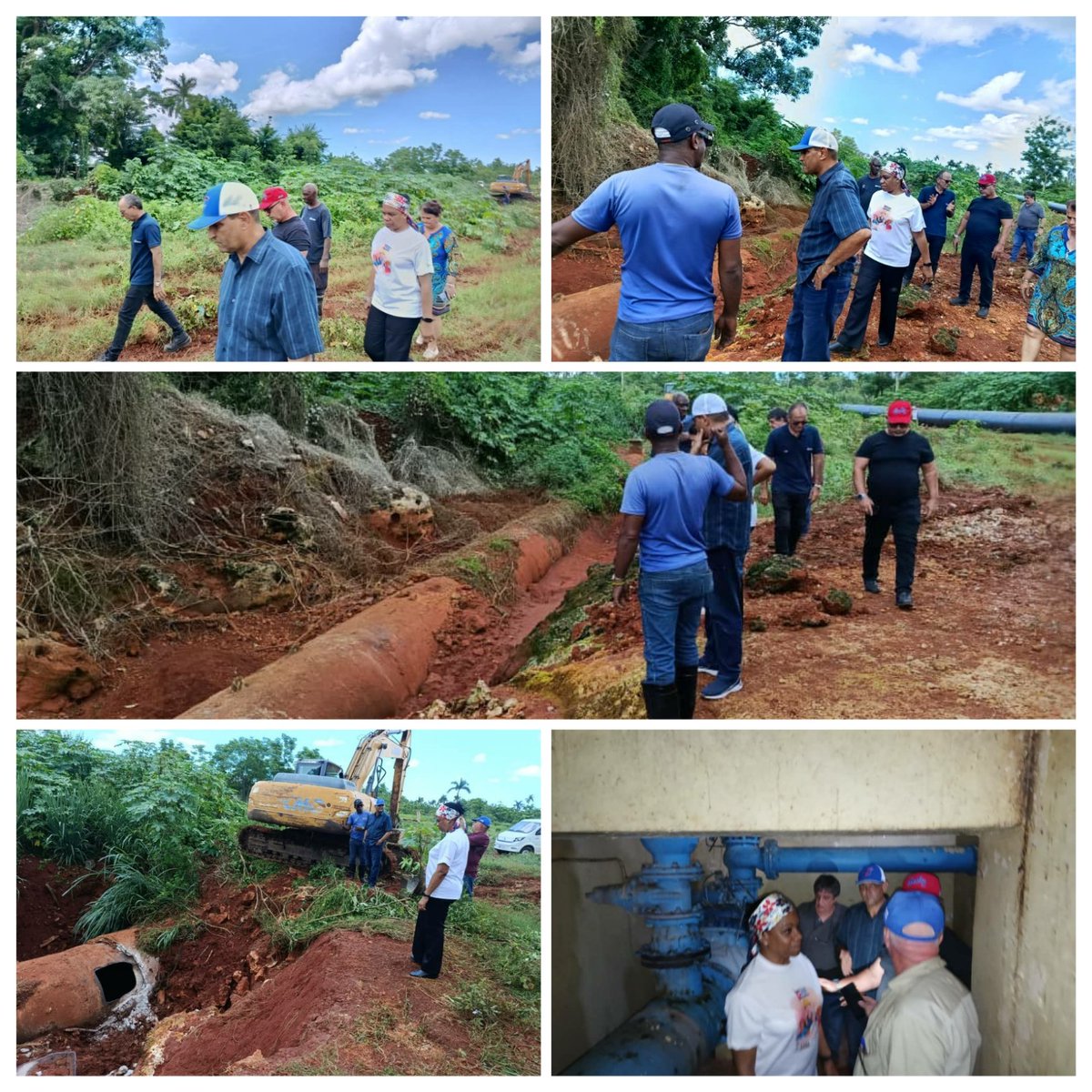 💦Recorrido por el sistema Cuenca Sur que abastece a varios municipios de La Habana, seguimiento a reparación de tramo de la conductora, junto a <a href="/IzquierdoAlons1/">Livan Izquierdo Alonso</a>, <a href="/AntonioRdguezR/">Antonio Rodríguez Rodríguez</a>, <a href="/YanetHzP/">Yanet Hernández Pérez</a> y especialistas de <a href="/AguasdeLaHabana/">Aguas de La Habana</a>. Intercambio con trabajadores. #UnidosXCuba🇨🇺
