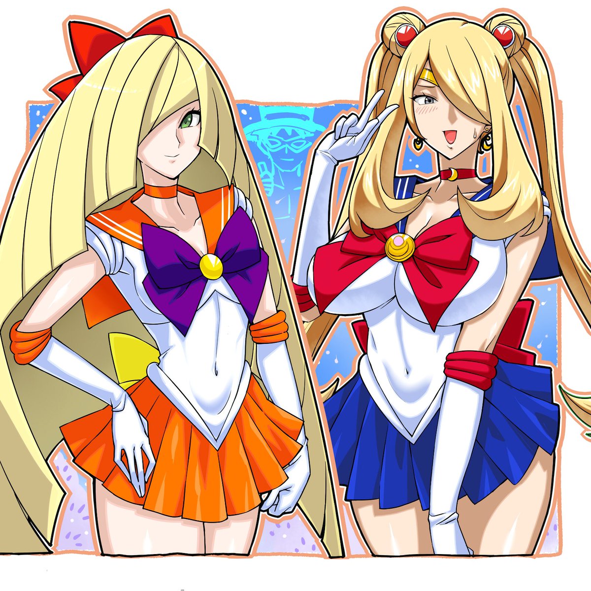 休んでる間にシロナさんのセーラームーンコス絵がこの世にはいっぱいあるハズ…と調べてたんですが上手く探せなかったので自分で描きました！