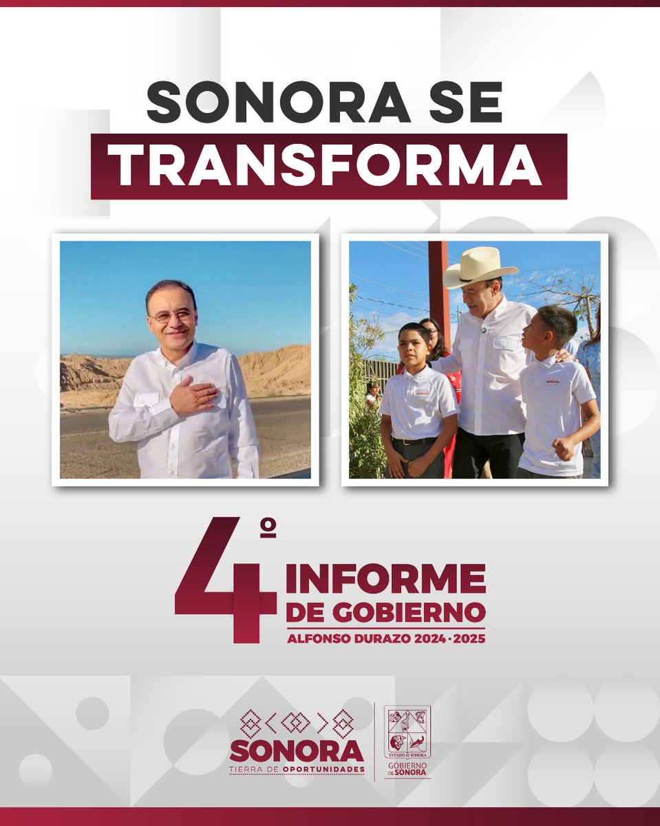 ⁠Los resultados hablan por sí solos: Sonora se transforma con nuestro gobernador <a href="/AlfonsoDurazo/">Alfonso Durazo</a>. #SonoraSeTransforma