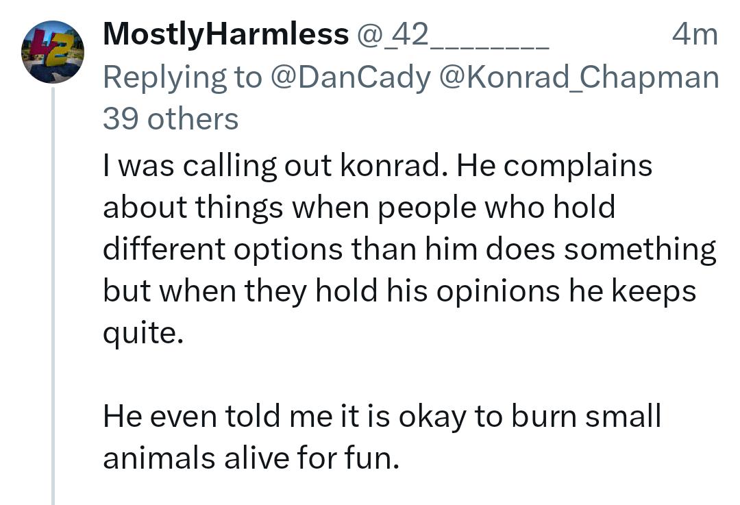 Konrad_Chapman's tweet photo. @_42________ @DanCady @Markle2k @333Justdebate @Climatehope2 @BobFlemingFT @kissingtruth @FreeSpeech4Me_U @carsonight @Royalacresrod @RCownie @misterduncan @25_cycle @kevhof52 @Tw_timerAlder @_ClimateCraze @PaulGelWorks @scruztiger @5b8c196ba3654e3 @CE_workshop @Rebecca74083947 @idummkopp @Ragcha @psud12 @janrosenow @CarbonBrief @agentsinaction @MarkCranfield @pmagn @fransawerf @ClimateBen @ClimateSoluti0n @DaleGribble_666 @johnrhanger @PhilStegem34522 @socratesccost @Orwell2024 @0bsfromafar @IngersolRobert @dardedar @grok Yes, you are shifting the blame rather than taking responsibility.
Complains? #mindread.
Laughable garbage. How do you live with yourself spreading lies like that?
Burn small animals. You are a very sick person. You need help. https://t.co/LlZ2gRjVqk