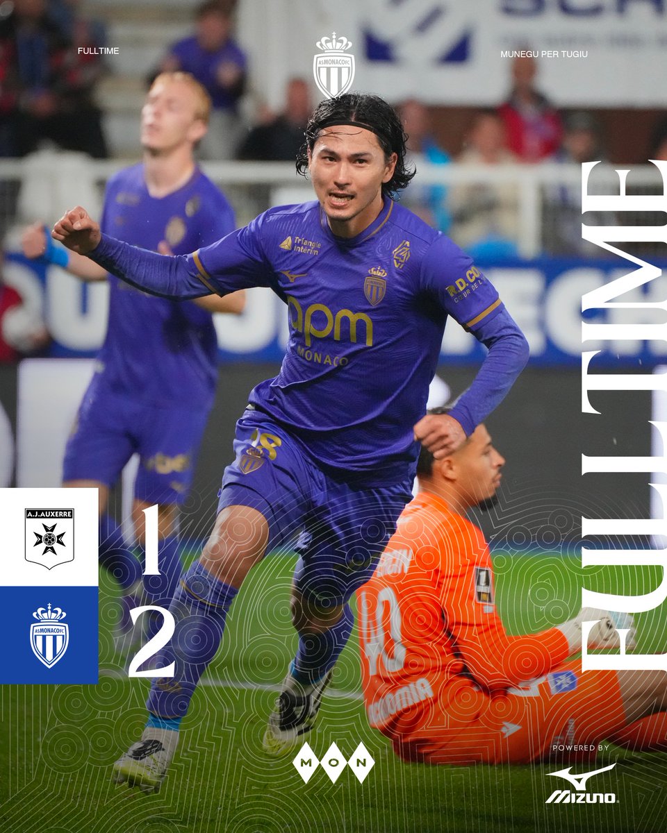 AS_Monaco's tweet image. 𝗩𝗜𝗖𝗧𝗢𝗜𝗥𝗘 !! 

L’AS Monaco repart avec les 3 points grâce aux buts de Takumi Minamino et George Ilenikhena ✅

Rendez-vous jeudi prochain pour le retour de la @ChampionsLeague 👊

1️⃣ - 2️⃣ #AJAASM