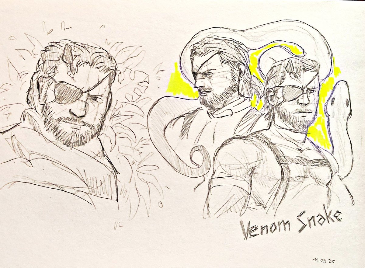 StaticLeaf's tweet image. Hi yeah, it's been a bit and this is not the usual Weskie content but I really liked these pencil doodles I did 

Dipped my toes into some MGS and well, I really liked these sketches 

#venomsnake #MGSVTPP
