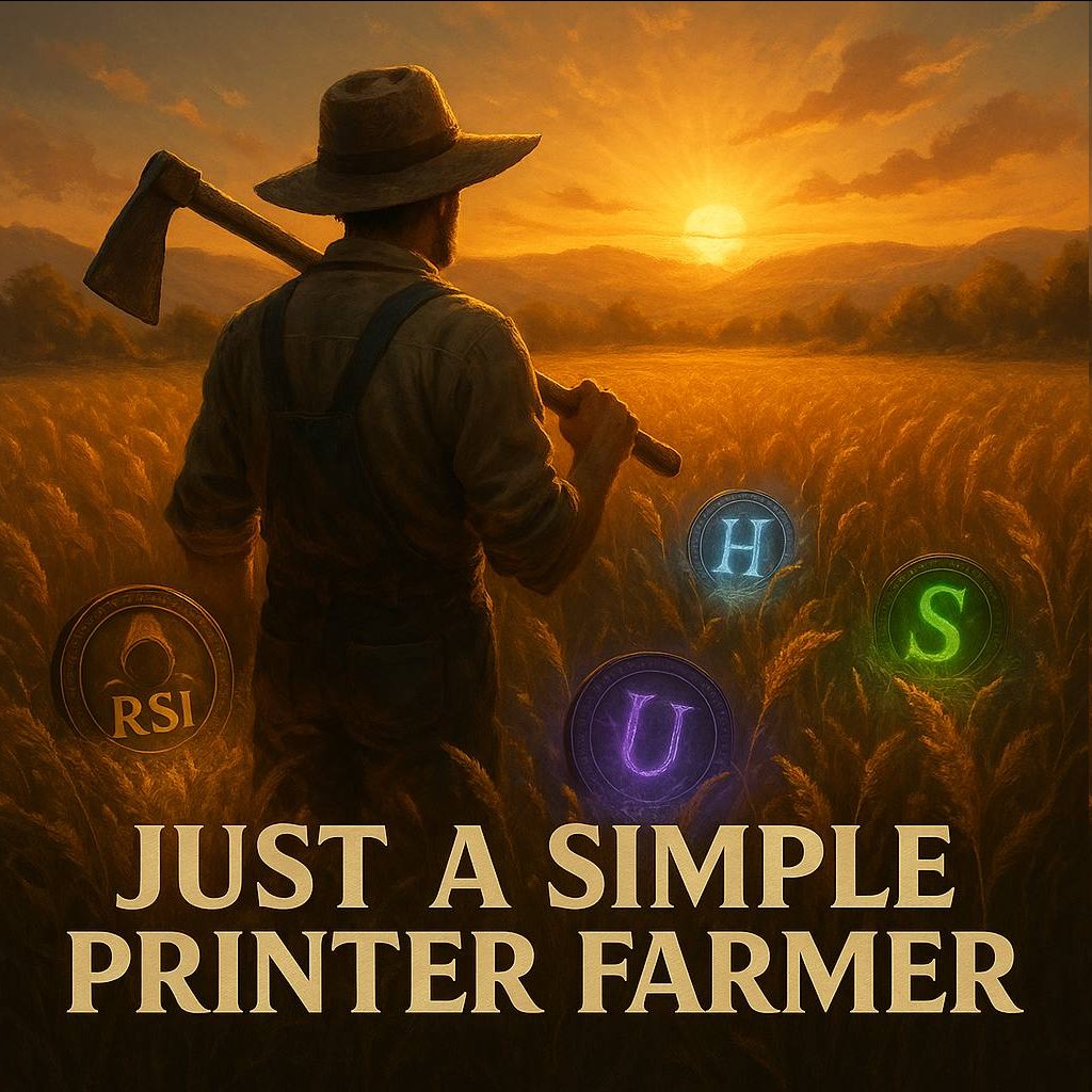 With over 1,000 unique holders in the $RSI ecosystem, we’re a community of dedicated printer farmers, steadily earning ~1% daily yield as we await the anticipated bull run. 

If it never arrives, we’ll keep doing what we do best: farming assets daily with patience and