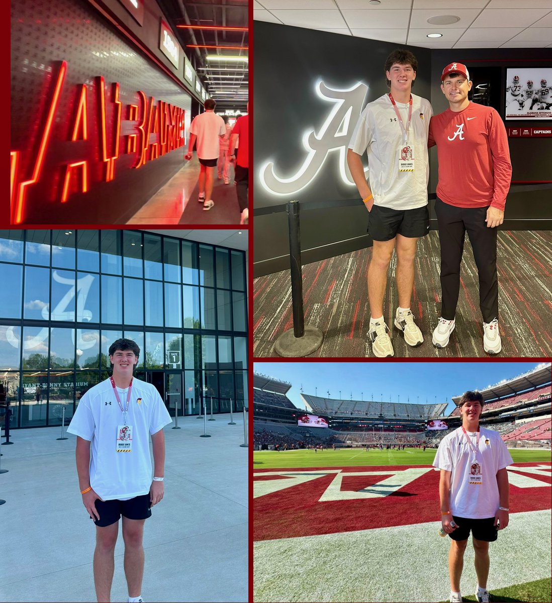 Thanks so much <a href="/AlabamaFTBL/">Alabama Football</a> , <a href="/KalenDeBoer/">Kalen DeBoer</a> , <a href="/BryanEllisUA/">Bryan Ellis</a> , <a href="/PlayerProMorgan/">Courtney Morgan</a> , <a href="/brinn_34/">Brinn Murdock</a> , &amp; <a href="/BraxtonBarker_7/">Braxton Barker</a> for an amazing Gameday visit! <a href="/JaxWarshawUA/">Jaxon Warshaw</a> <a href="/TDARecruiting/">Touchdown Alabama Recruiting</a> <a href="/JHMerrittJr/">John Merritt 🏈</a> <a href="/BrettGreenberg_/">Brett Greenberg</a> <a href="/AndrewJBone/">Andrew Bone</a> <a href="/CoachPoe1914/">Coach Poe *Trenches Reloaded *</a> <a href="/drMcLaughlin42/">Drew McLaughlin</a>