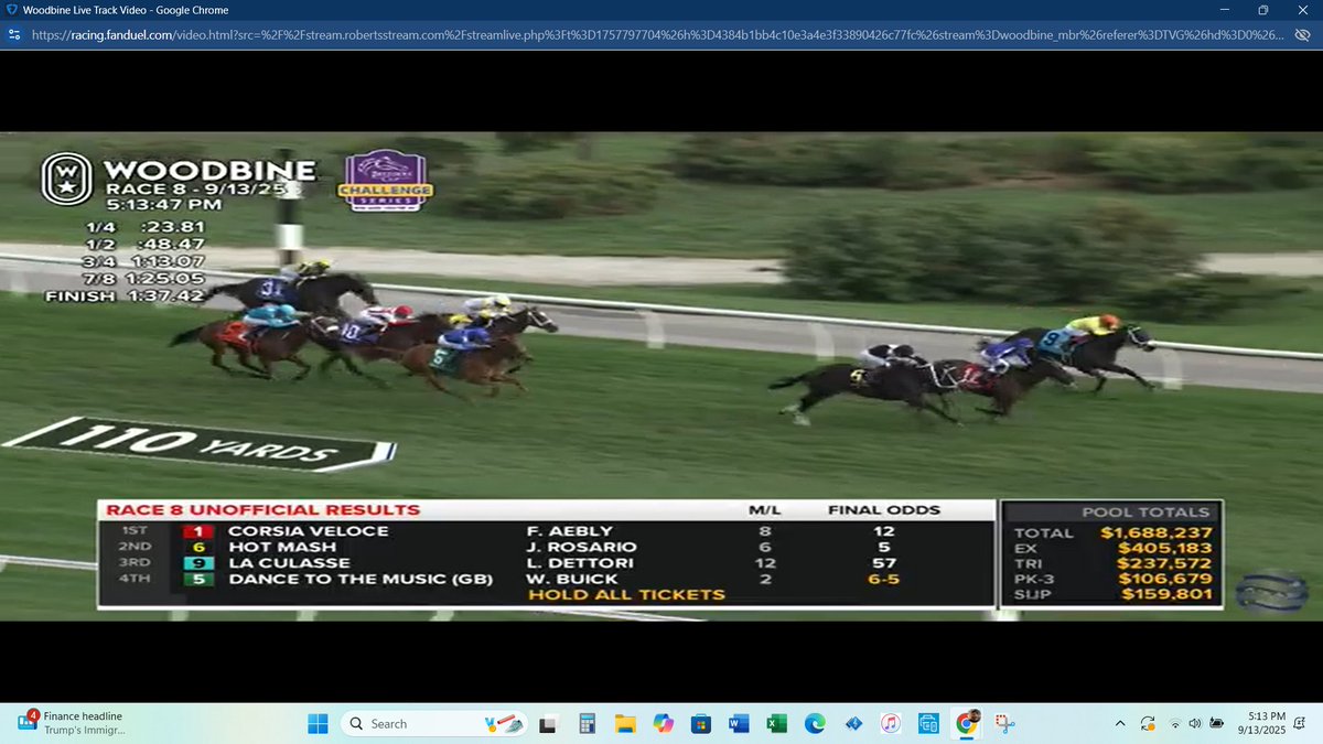 JoeyHorseshoe's tweet photo. @UlwellingRacing's La Culasse at 57-1 gave me one hell of a thrill. Almost got there first. Hell of a run. Nice animal. #heartstillbeating #wowza https://t.co/lxAtOS78U8