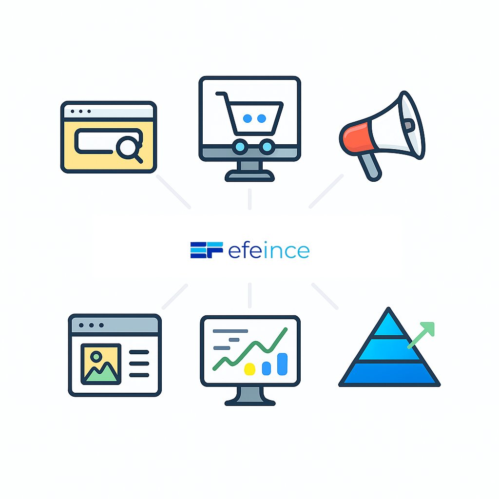 🚀 Dijitalde Gücünüzü Artırın!

İşinizi büyütmek için profesyonel çözümler burada.
efeince.net olarak, markanızı dijitalde öne çıkaracak uçtan uca çözümler sunuyoruz.
Siz de işletmenizi dijital dünyada büyütmek için doğru adımı atın! 🌟
#WebTasarım #SEO #LokalSEO