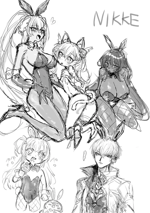 昔描いたエードさんとバニーたち