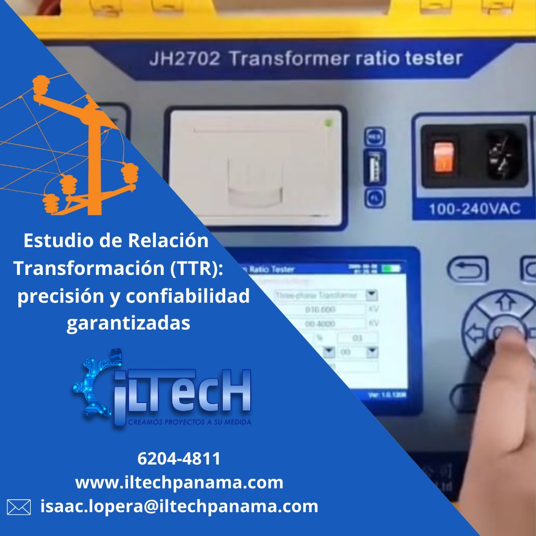 iLTech_panama's tweet image. Precisión garantizada en estudios de Relación de Transformación (TTR).
⚡️ Tecnología avanzada para el diagnóstico confiable de transformadores.

#ILTECHPanamá #IngenieríaEléctrica #EstudioTTR #Transformadores #PruebasEléctricas #MantenimientoIndustrial
