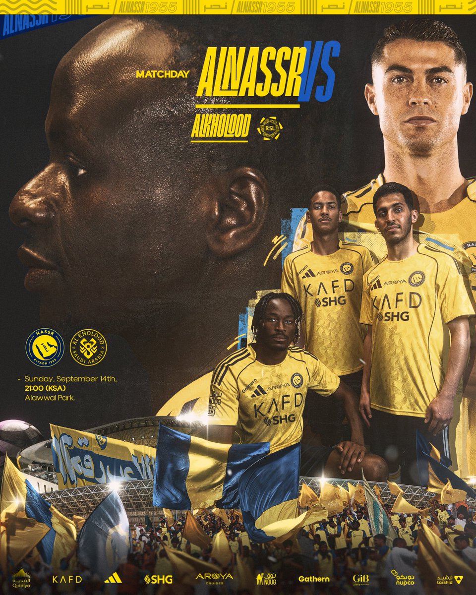 AlNassrFC's tweet photo. في ليـلـة العـودة مجـددًا إلى الأول بارك 🤩
يظهـر #النصر مساء اليـوم .. بين جماهيره 💛
https://t.co/rNLGlSEFmQ
#النصر_الخلود https://t.co/hSKzwFA4JS
