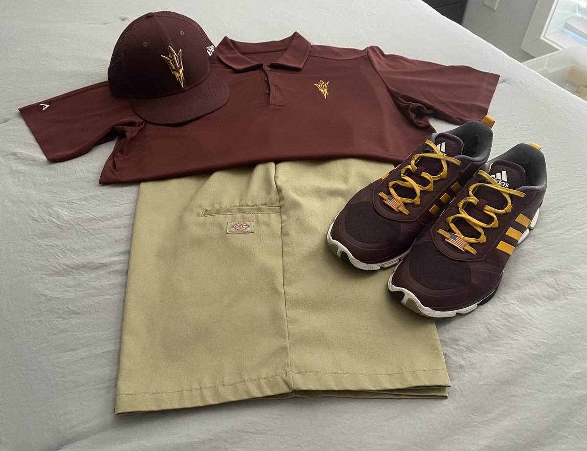 marcaltieri's tweet photo. @ASU_Uniformity @sundevilcole7 Getting the #Faniform ready for the annual #MaroonMonsoon game. #ActivateTheValley #GoDevils #AnswerTheScratch https://t.co/qT6qkjMTKX