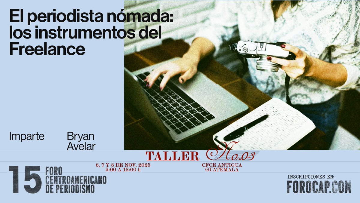 Bryan Avelar te enseñará los secretos del periodismo freelance internacional. Incluyendo la oportunidad única de presentar propuestas a editores de prestigio. 😱

📋 Inscríbete aquí: forms.gle/iHA31T2sPP4Cnu…

Nos vemos pronto en el #ForoCAPAntigua2025 <a href="/_elfaro_/">El Faro</a>