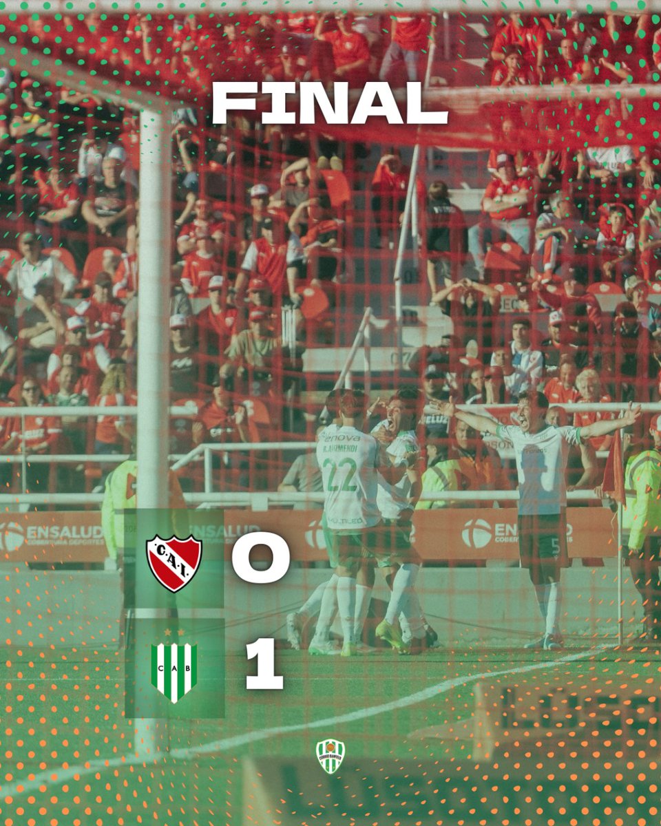 🔚 Final del Partido

¡GANÓOO BANFIEEEELDDD! 💚

Con gol de Martín Río, El Taladro superó 1-0 al Rojo en Avellaneda.

#Independiente 🔴⚪ 🆚 #Banfield 🇳🇬