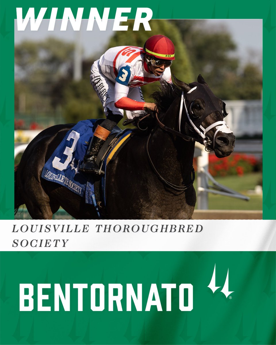 Congrats to the connections of Bentornato for his win in the Louisville Thoroughbred Society Stakes!

Jockey: Irad Ortiz
Trainer: Jose D’Angelo
Owner: Leon King Stable