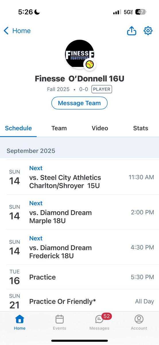 Tomorrow my Finesse team plays for the first time this fall in West Virginia for a 3 game friendly. Follow our game changer which is linked below!! ⬇️ 

Let’s go Finesse 💙🤍 #workhard #playwithpurpose #AO1 

Finesse O’Donnell 16U game changer  web.gc.com/teams/zMOV67qD…