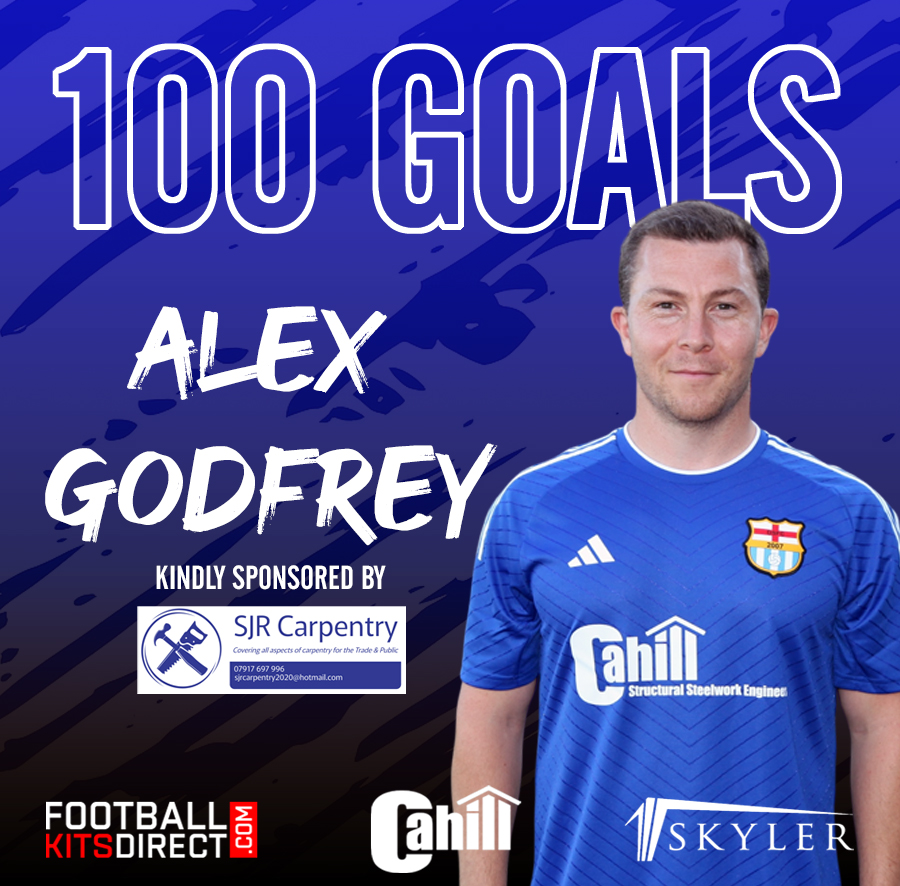GODDERS 🤝 GOALS

Captain Alex Godfrey's strike yesterday afternoon marked his 100th goal for the club!

Congratulations on such an impressive achievement, Alex - here's to many more in a blue shirt! ⚽

Thank you to SJR Carpentry for sponsoring Godders for the season!

COUS 💙