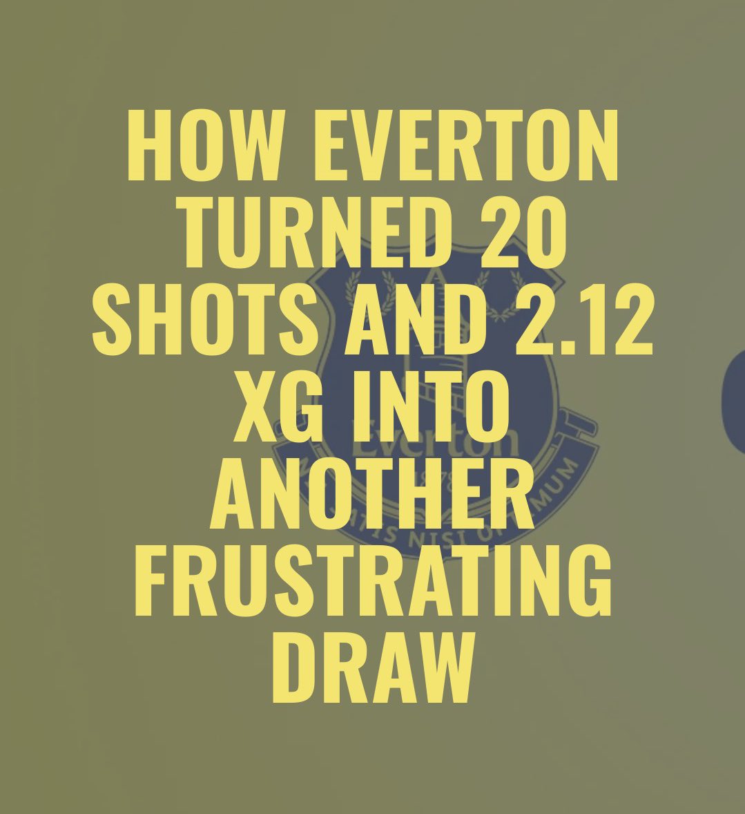 jeremybotter's tweet image. My latest for The Tower: How @Everton turned 20 shots and a 2.12 xG into a deceptive 0-0 draw with #AstonVilla.

readthetower.com/p/how-everton-…