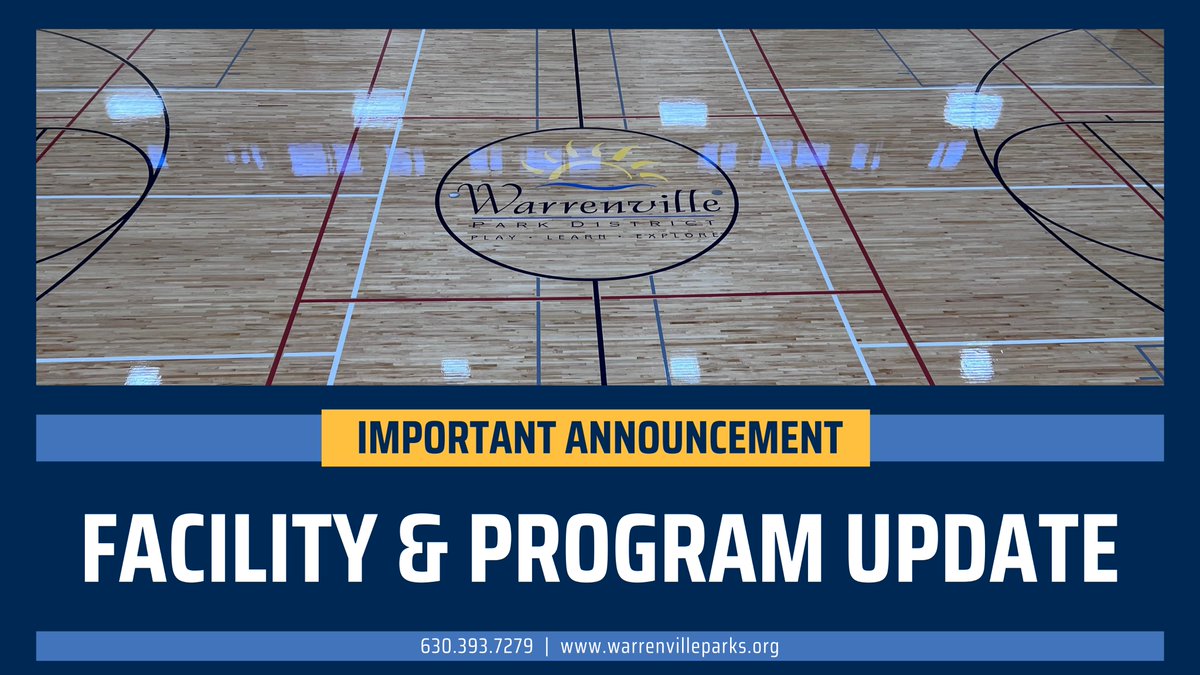 IMPORTANT Facility and Program Update

Closure Beginning Monday, September 15

Due to a recent sprinkler system issue in our gymnasium, we’ve experienced water damage beneath the gym floor. Click here 
conta.cc/3K2p6xS to read more.
